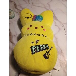 PEEPS 15" Yellow EASTER Emo Punk Love Bunny Plush RARE 2023 Y2K Inspired Gothic